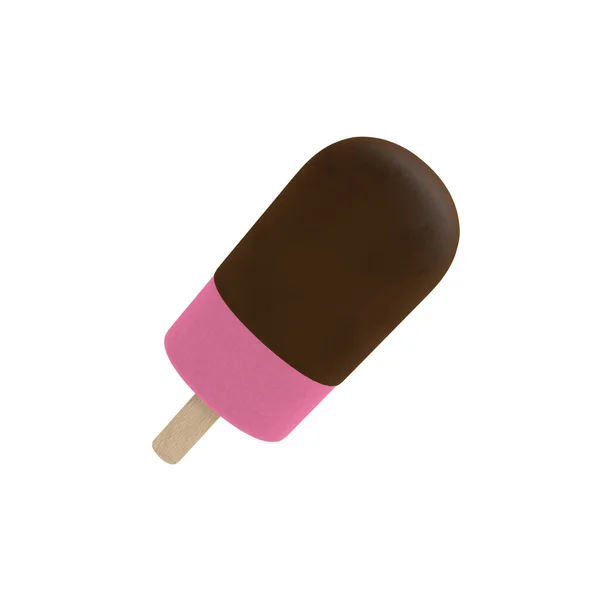 아이스크림 딸기와 초콜릿 — 스톡 사진