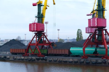 liman, Baltık Denizi Kaliningrad buz Rus bağlantı noktasındaki bağlantı noktası Vinçler, santral Vinci