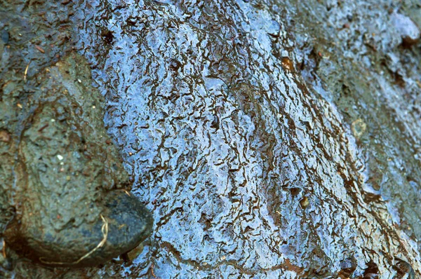 Solo argiloso molhado, fundo abstrato, textura natural argila — Fotografia de Stock