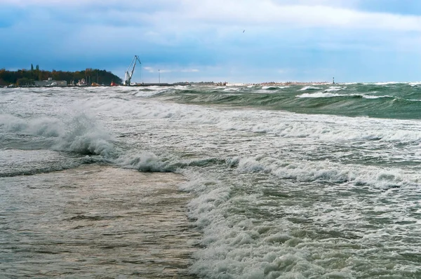 Mar, tormenta, olas, tormentas, tormenta, ciclón, Báltico — Foto de Stock