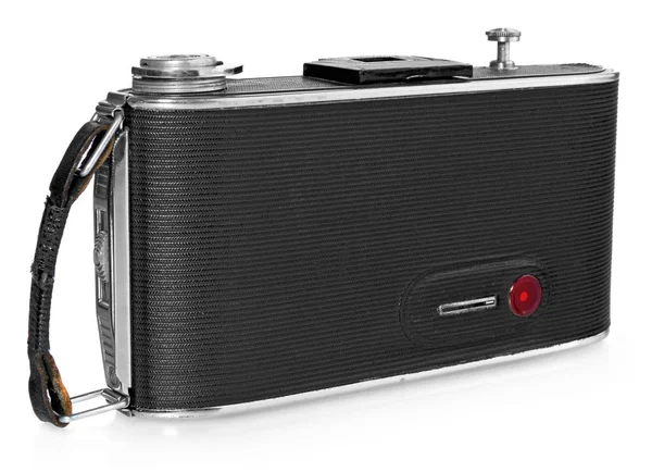 Old, antique black pocket camera.  View from the back — Stock Photo, Image