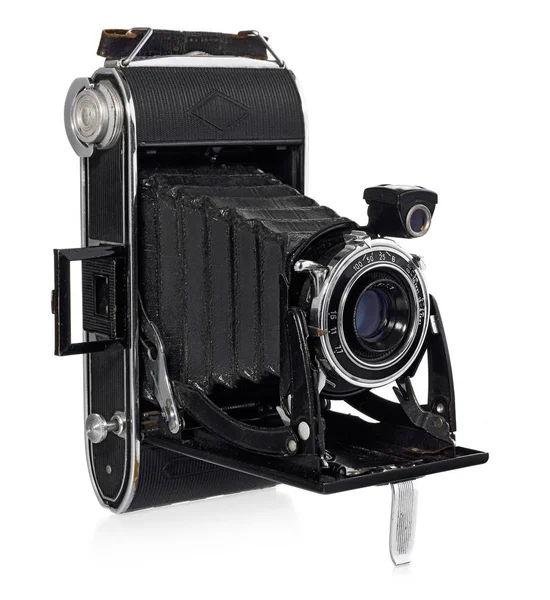 Старая, антикварная, черная, карманная камера, фотомодель Agfa Billy Record . — стоковое фото