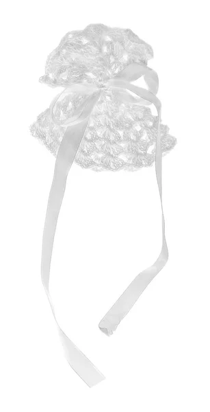 Lace white bag christening of the child. Royalty Free Stock Photos