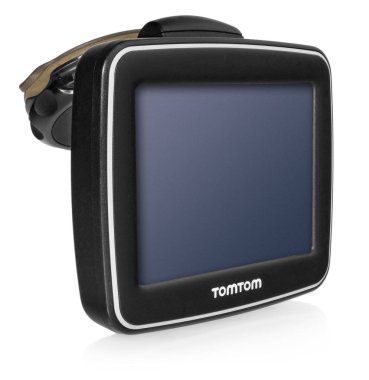 TomTom Gps araç navigasyon saplı. Siyah elektronik devi göster