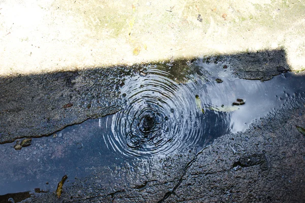 Капля воды на тротуаре — стоковое фото