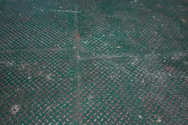 Зелена алмазна металева підлога, абстрактний промисловий фон — стокове фото