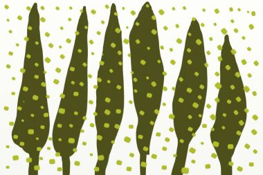 Soyut yeşil ağaç. Illüstrasyon