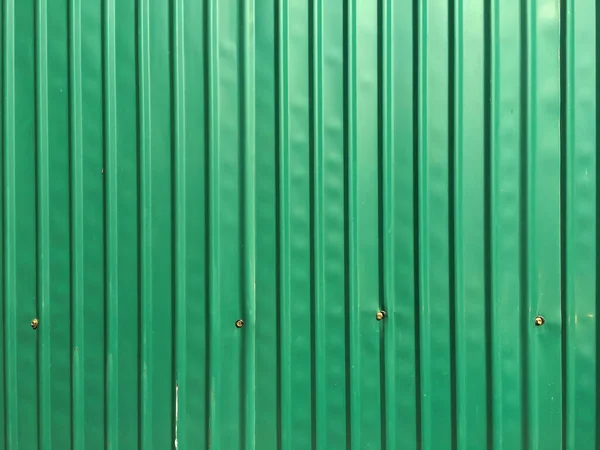 Oluklu Metal Dokusu Veya Galvanize Çelik Dokusu Yeşil Renk Soyut — Stok fotoğraf