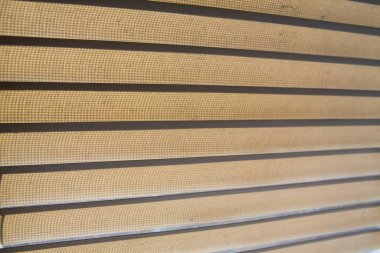 Pencerenin içinde panjurlar, Işık ve Gölge görüntüsü, Kapat ve makro çekim, Seçmeli odak