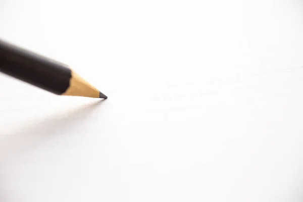 Carta Escrita Mão Sobre Fundo Papel Branco Lápis Preto Close — Fotografia de Stock
