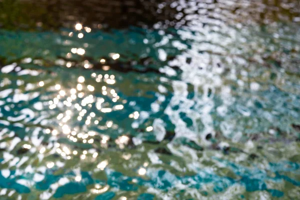 Agua Ondulada Borrosa Piscina Fondo Bokeh Abstracto Reflejo Solar — Foto de Stock