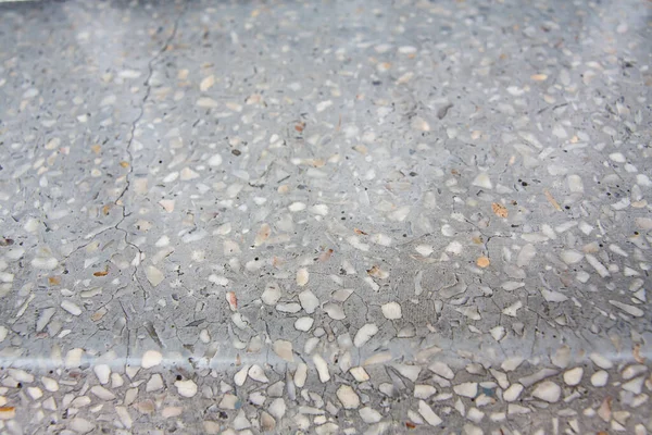 小さな白い石コンクリートテクスチャ 表面粗セメントの背景 閉じる マクロショット 選択的な焦点 — ストック写真