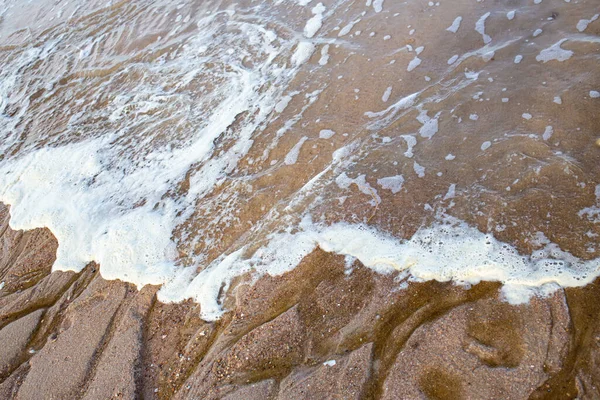 Smutsigt Havsskum Eller Vispgrädde Hav Förorening Miljön — Stockfoto