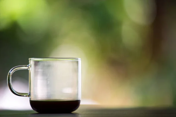 Kaffeegläser Tasse Mit Kaffeeflecken Darauf Dann Nach Dem Trinken Auf — Stockfoto