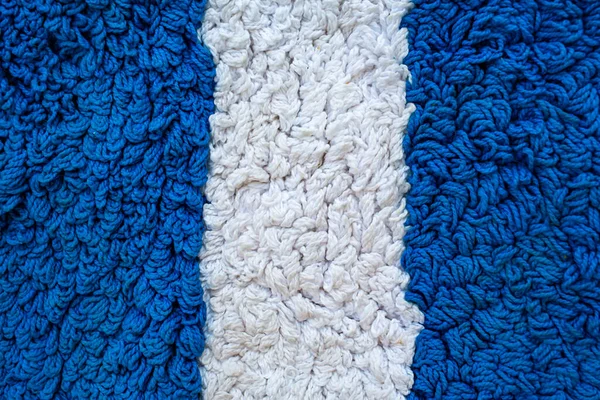 White Blue Carpet Texture Background Close Macro Shot Living Room — Zdjęcie stockowe