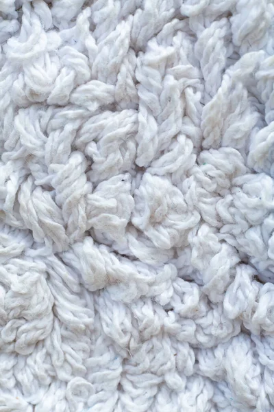 White Twine Carpet Texture Background Close Macro Shot Living Room — Stockfoto