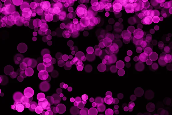 Abstrakt Blur Bokeh Belyser Effekt Rosa Färg Svart Bakgrund Glitter — Stockfoto