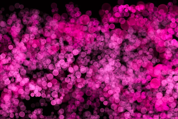 Аннотация Blur Bokeh Lights Effect Pink Colour Black Background Glitter — стоковое фото