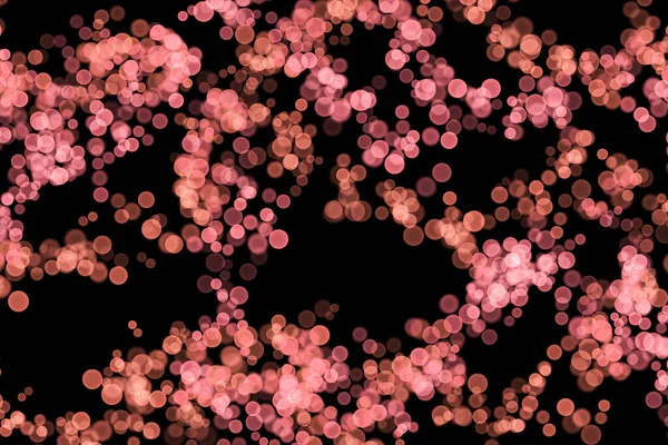 Abstract Blur Bokeh Lights Effect Flamingo Colour Black Background Glitter — стоковое фото