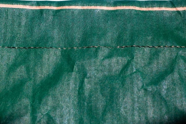 Zielony Kolor Zgnieciony Tło Tekstury Papieru Gradientowy Ton Zbliżenie Strzał — Zdjęcie stockowe