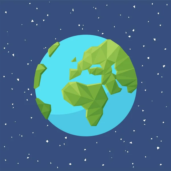 Origami illustration du monde — Image vectorielle