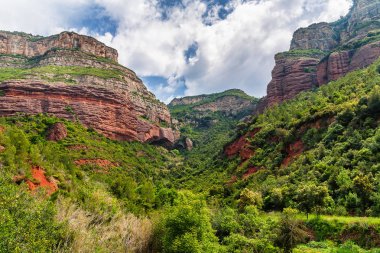 Dağ ve vadi bahar sezonu İspanya