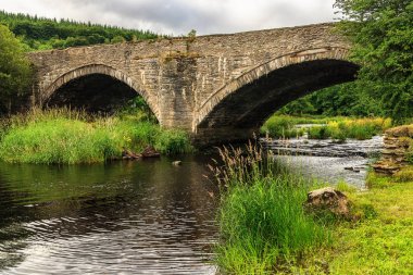River Dee, Galler üzerinde eski taş köprü