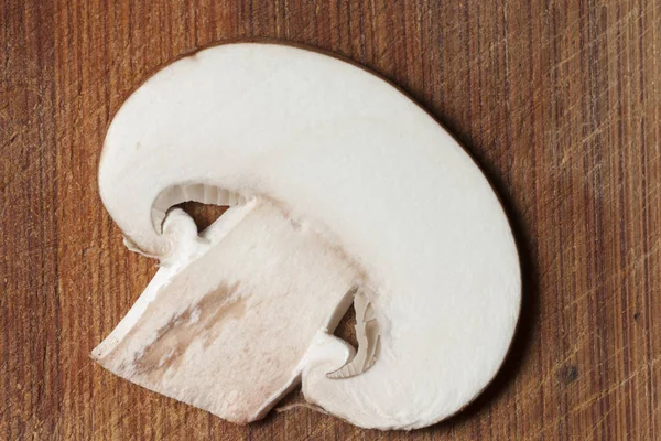 Mushroom Slice on wooden board — Stock Photo, Image