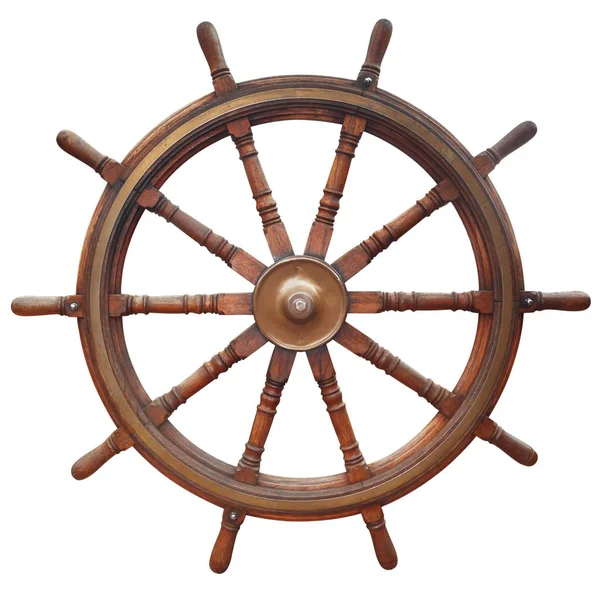 Steering wheel on white — Stock Photo, Image
