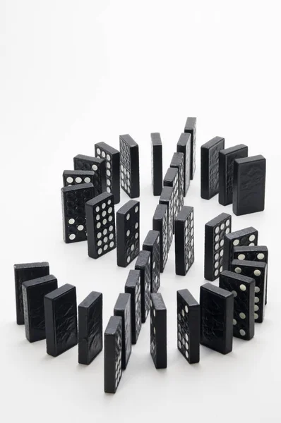 Lying dollar of dominoes — Stock Photo, Image