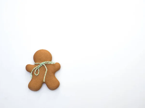 Galletas Navidad Aisladas Sobre Fondo Blanco Horneado Navidad Hacer Galletas — Foto de Stock