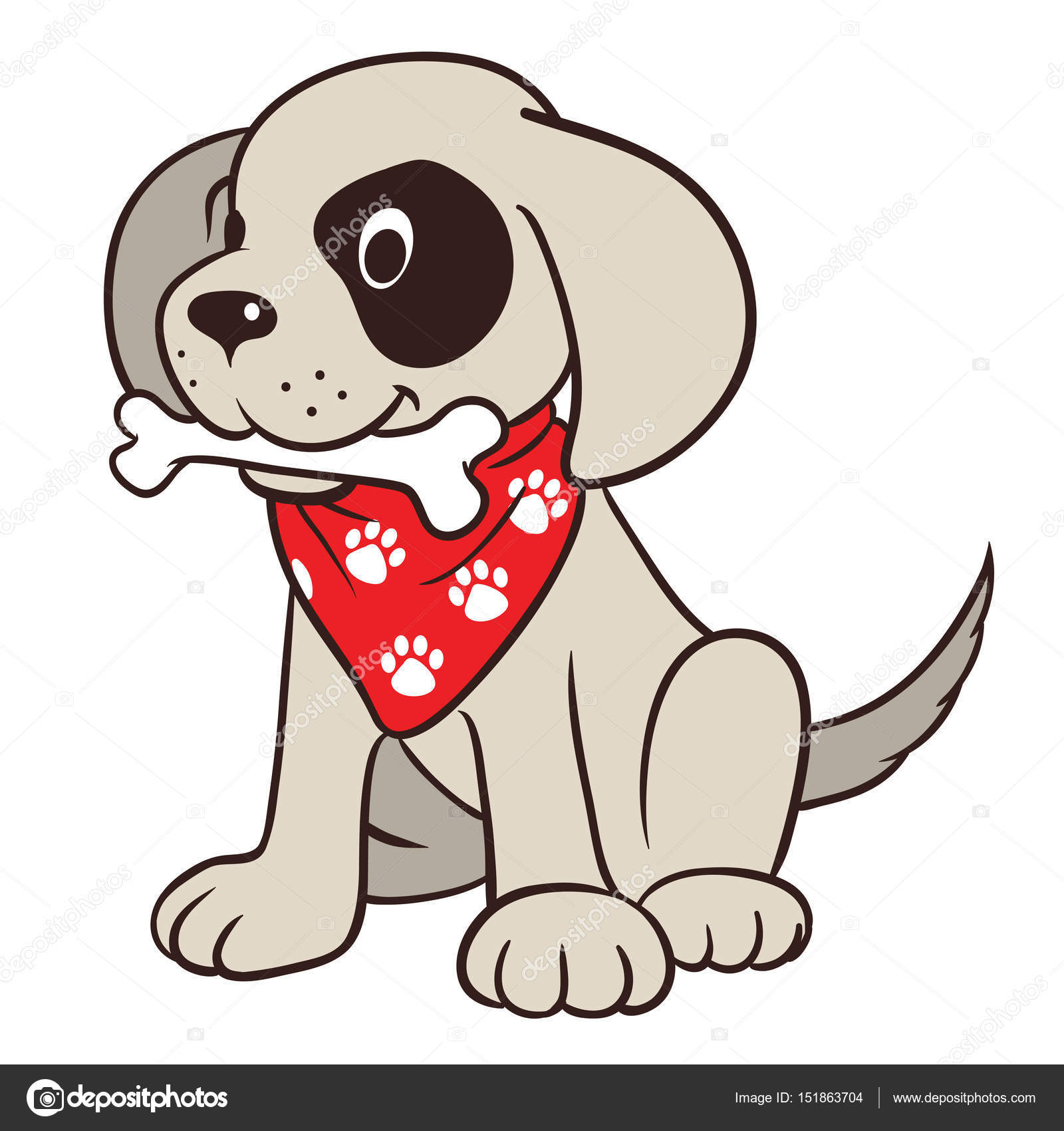 Desenho Desenho Desenhos Animados Com Casa Cachorro Osso Cãozinho Bonito  imagem vetorial de Oleon17© 519421622