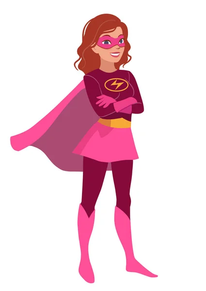 Super héroe mujer — Vector de stock