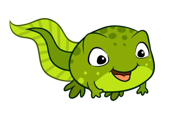 Vectorillustratie cartoon van een schattig gelukkig tadpole — Stockvector