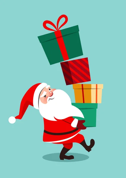 Dibujos animados vectoriales ilustración de divertido ansioso buscando Santa Claus — Vector de stock