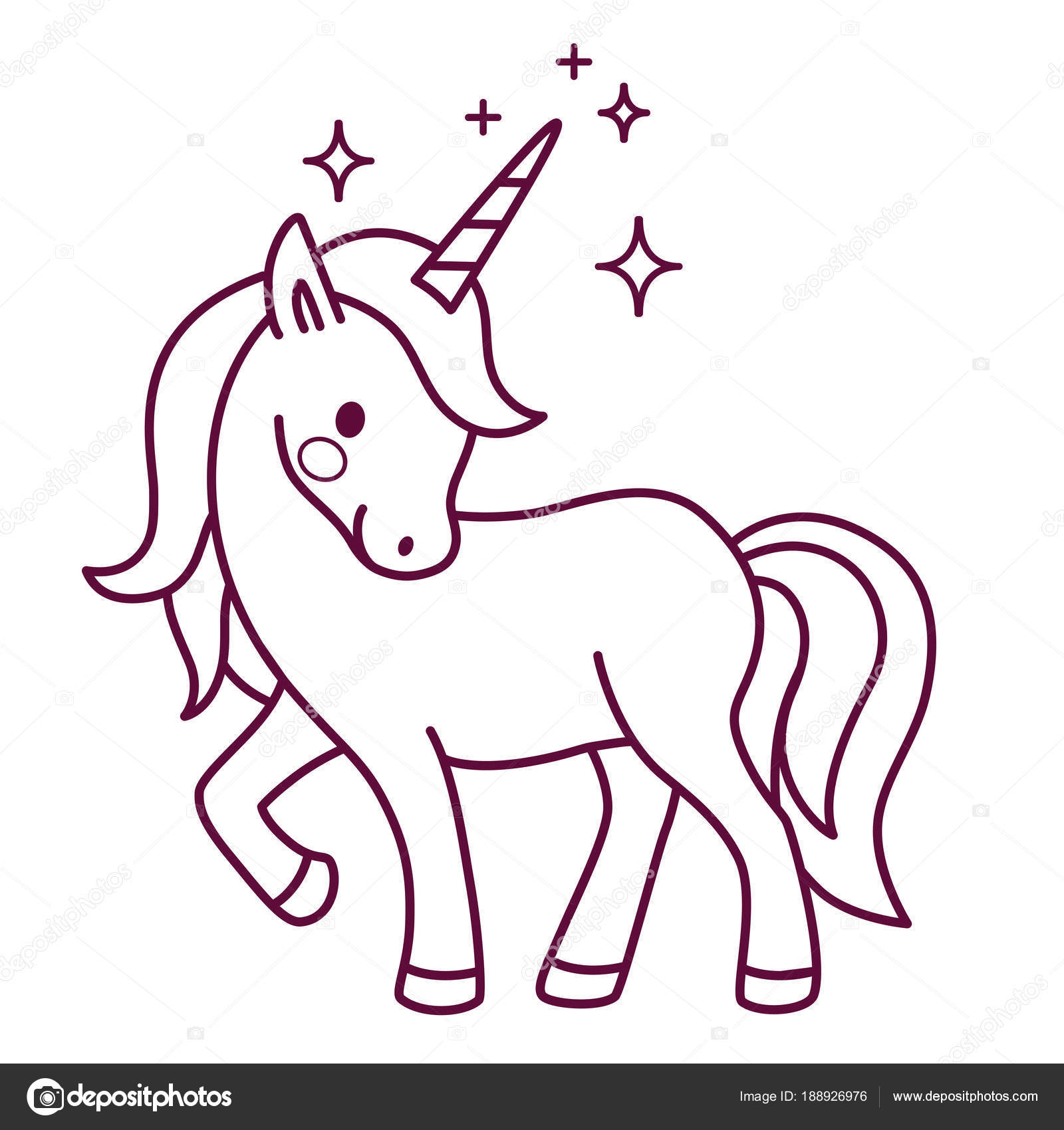 Desenho Bonito Unicórnio Set, Cute Cartoon Unicórnios, Formato Vetorial  Royalty Free SVG, Cliparts, Vetores, e Ilustrações Stock. Image 181864669