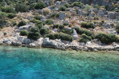 Kekova Adası ve batık kent Simena Antalya İli, Türkiye'de kalıntıları
