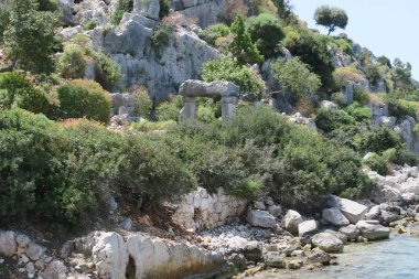 Kekova Adası ve batık kent Simena Antalya İli, Türkiye'de kalıntıları