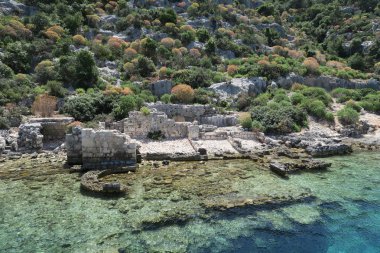 Kekova Adası ve batık kent Simena Antalya İli, Türkiye'de kalıntıları