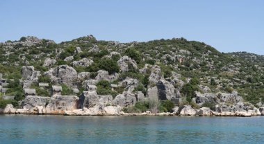 Kekova Adası ve batık kent Simena Antalya İli, Türkiye'de kalıntıları