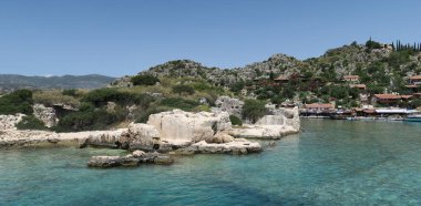 Kekova Adası ve batık kent Simena Antalya İli, Türkiye'de kalıntıları