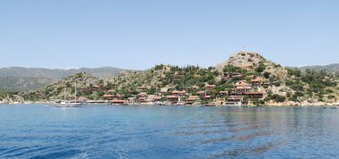 Kaleköy ve Simena Kalesi Kekova Adası Türkiye'de liman