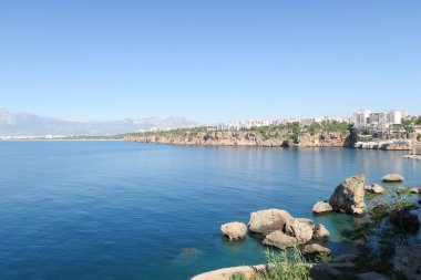Cliffs Antalya ve Türkiye'de Bizanslılar denizde Konyaaltı Beach