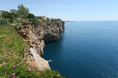 Antalya Türkiye'de Bizanslılar denizde kayalıklarla