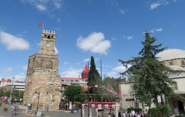 Saat Kulesi, ünlü Saat Kulesi Antalyas Oldtown Kaleiçi, Türkiye bir dönüm noktası olduğunu.