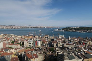 Haliç ve boğaz Galatatower görüldüğü gibi Istanbul'da