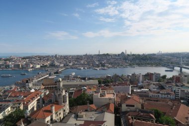 Haliç ve Boğaziçi, Istanbul, Türkiye ile Galata Köprüsü