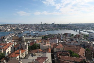 İstanbulun Oldtown Sultanahmet ve Haliç, Türkiye'nin panoramik manzaraya