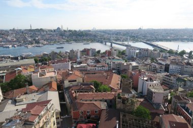 Panoramik manzaraya Haliç, Istanbul, Türkiye