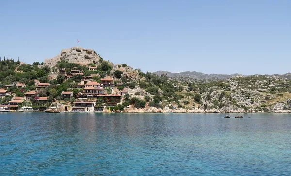 Kaleköy ve Simena Kalesi Kekova Adası Türkiye'de liman